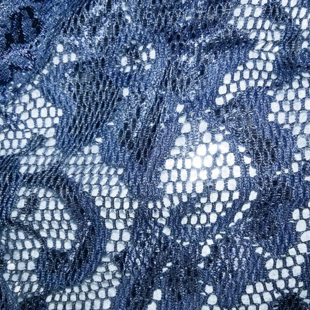 Stretchy Blue Lace Plus Size BodyCon Pencil Dress - Picture 6 of 6